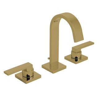 Lura 8 in. Widespread 2-Handle Bathroom Faucet with Pop-Up Drain Assembly in Brushed Bronze | The Home Depot
