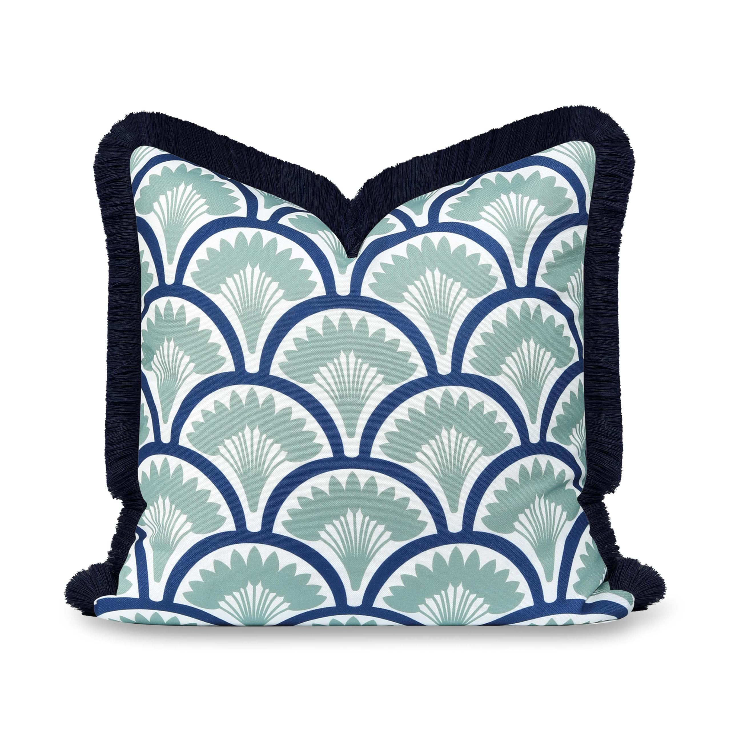 Hofdeco Premium Coastal Grandmillennial Patio Indoor Outdoor Throw Pillow Cover Only, 20"x20" Wat... | Amazon (US)