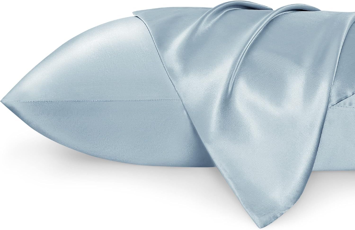Bedsure Satin Pillowcase for Hair and Skin Queen - Stone Blue Silky Pillowcase 20x30 Inches - Sat... | Amazon (US)