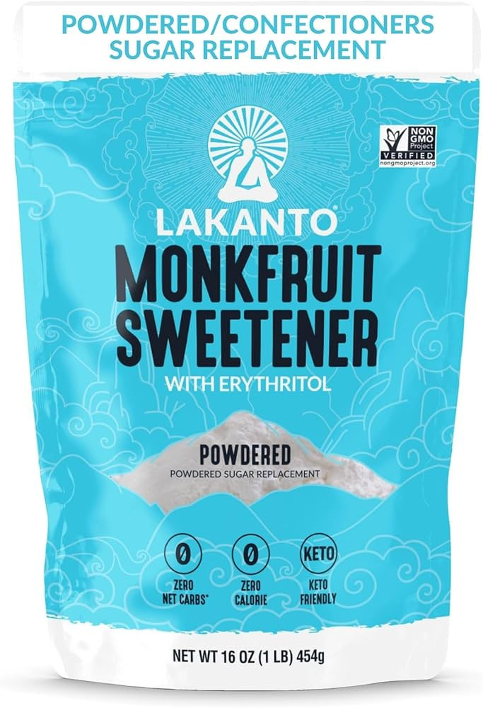 Lakanto Powdered Monk Fruit Sweetener With Erythritol, Powdered Sugar Substitute Sweetener For Ba... | Amazon (US)