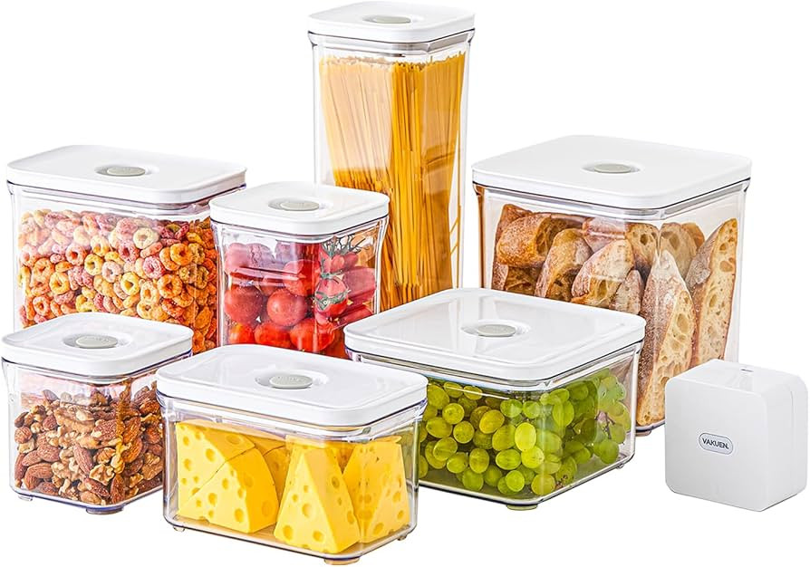 Premium Airtight Food Storage Containers Mega 8P/Set. Total 46.11cup, 7pcs Container and Vacuum S... | Amazon (US)