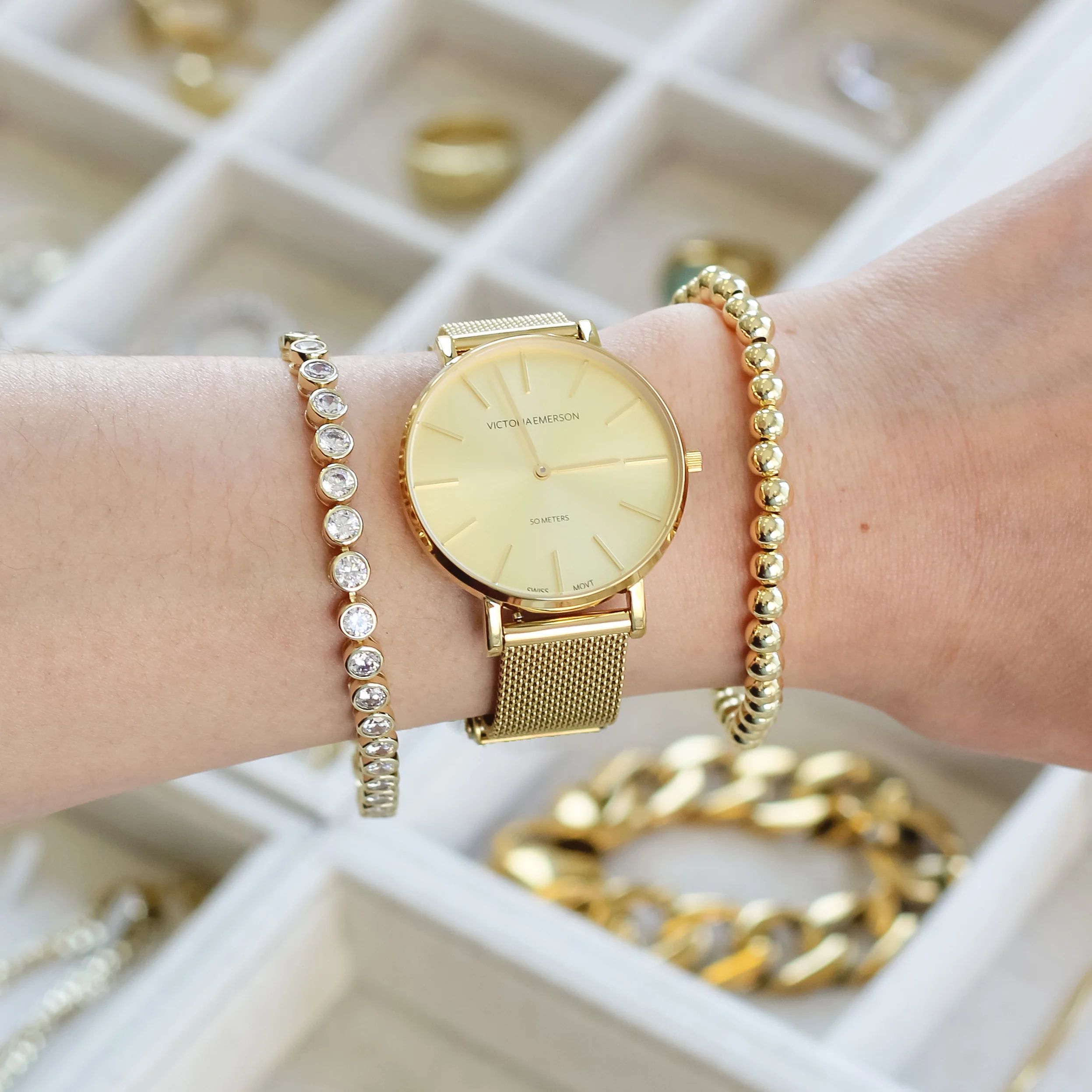 Gold Sunburst Watch | Victoria Emerson