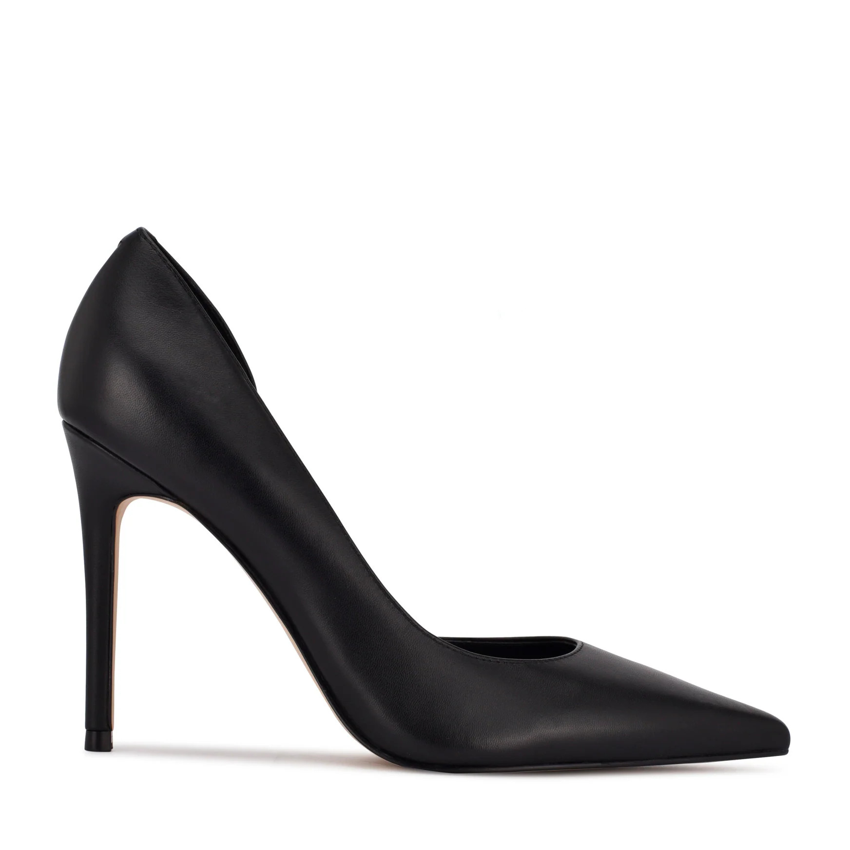 Women's Folowe d'Orsay Pointy Toe Pumps - Black Leather | Nine West | Nine West (US)