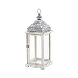 Darice Gray, Wood Lantern Black Brushed Iron Top, 18.7 inches high | Amazon (US)