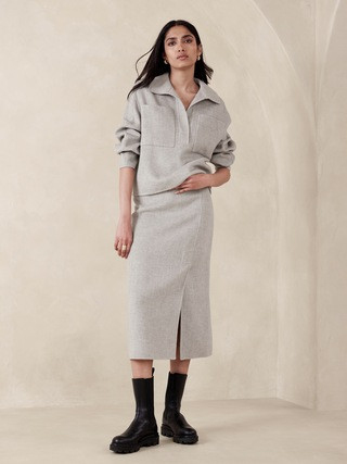 Aike Wool-Blend Skirt | Banana Republic (US)