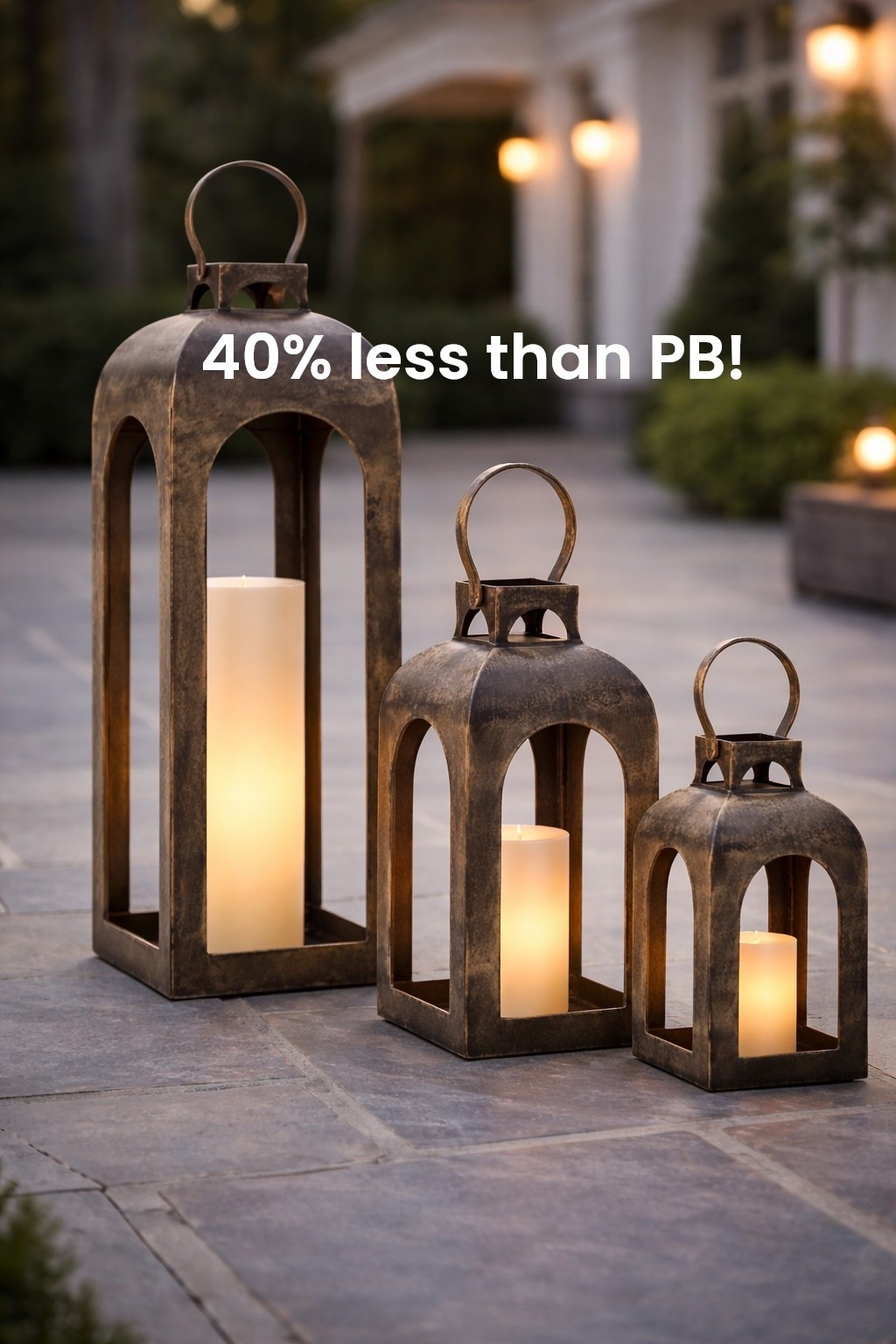 Target, pottery barn, dupe, look for less, lantern, outdoor decor, porch, patio 
