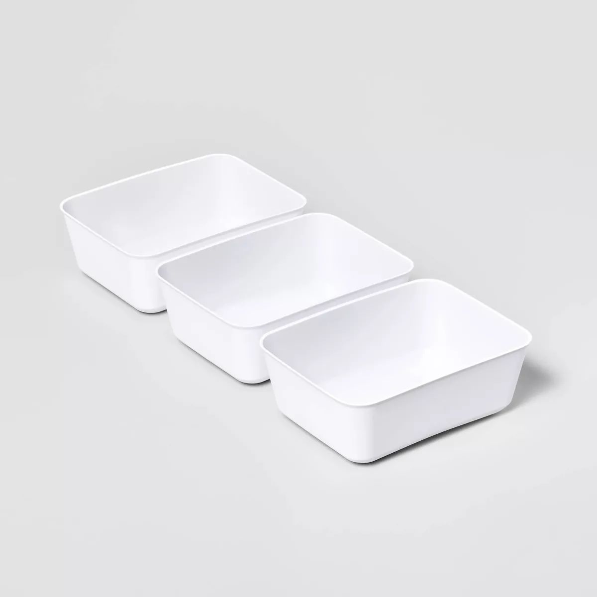 3pk Medium Storage Trays White - Brightroom™ | Target