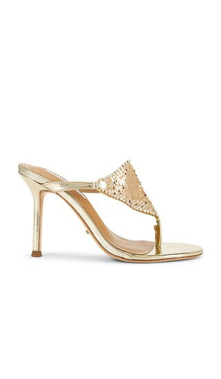 Tony Bianco Demure Sandal in Metallic Gold. - size 9.5 | Revolve Clothing (Global)