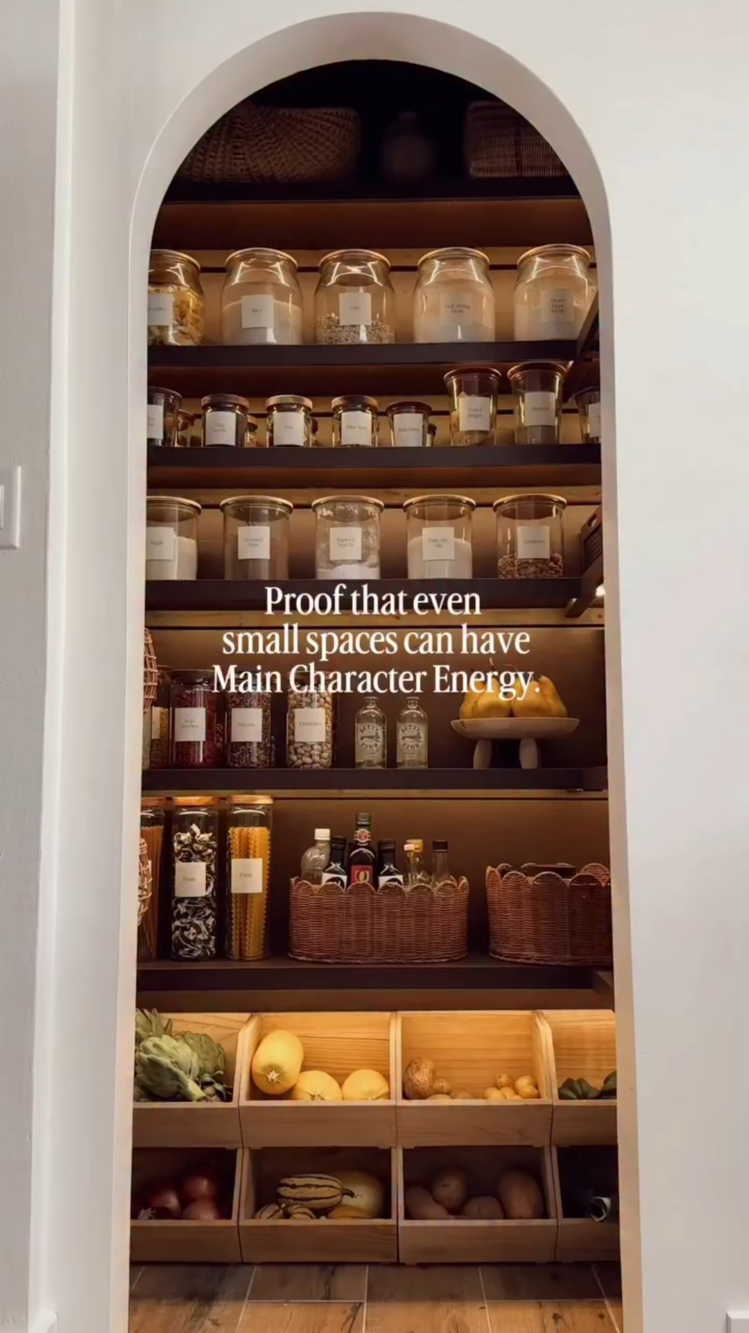 Moody pantry makeover proving small spaces can still feel high end and intentional. European farmers market pantry style, dark moody pantry, vintage inspired pantry decor, small pantry organization ideas, old world kitchen details, cozy functional storage, aesthetic pantry shelving, modern cottage kitchen inspiration.

#pantrymakeover #moodyhome #smallspacedesign #kitcheninspo #moderncottage

#LTKHome