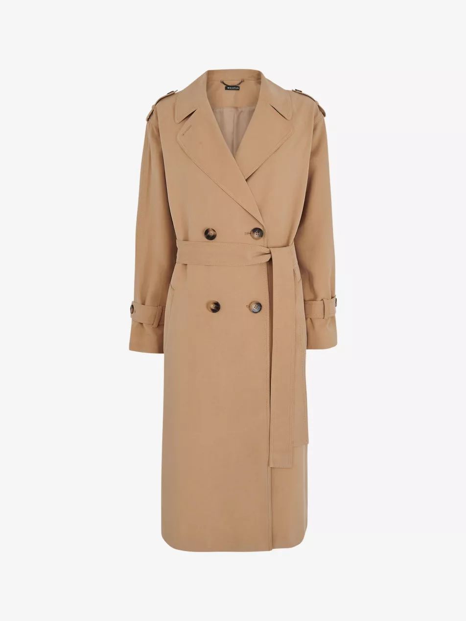 Riley double-breasted woven trench coat | Selfridges