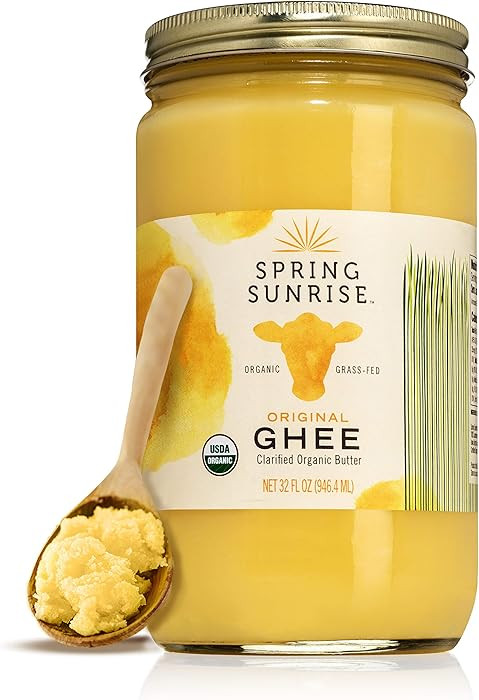 Spring Sunrise Grass Fed Organic Ghee - USDA Certified Clarified Butter - Keto & Paleo Friendly, ... | Amazon (US)