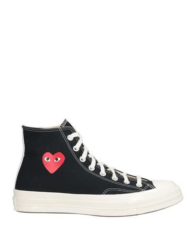 Converse X Comme Des Garçons Play Man Sneakers Black Size 9.5 Textile fibers | YOOX (US)