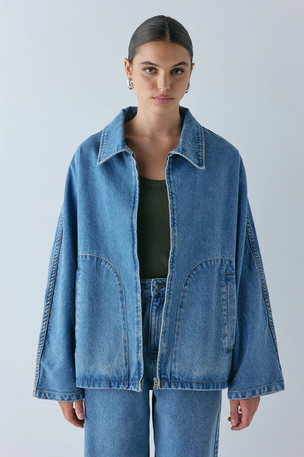 Mischa Denim Jacket Blue | VRG Grl