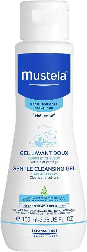 Mustela Gentle Cleansing Gel - Baby Hair & Body Wash - Tear Free - with Natural Avocado fortified... | Amazon (US)