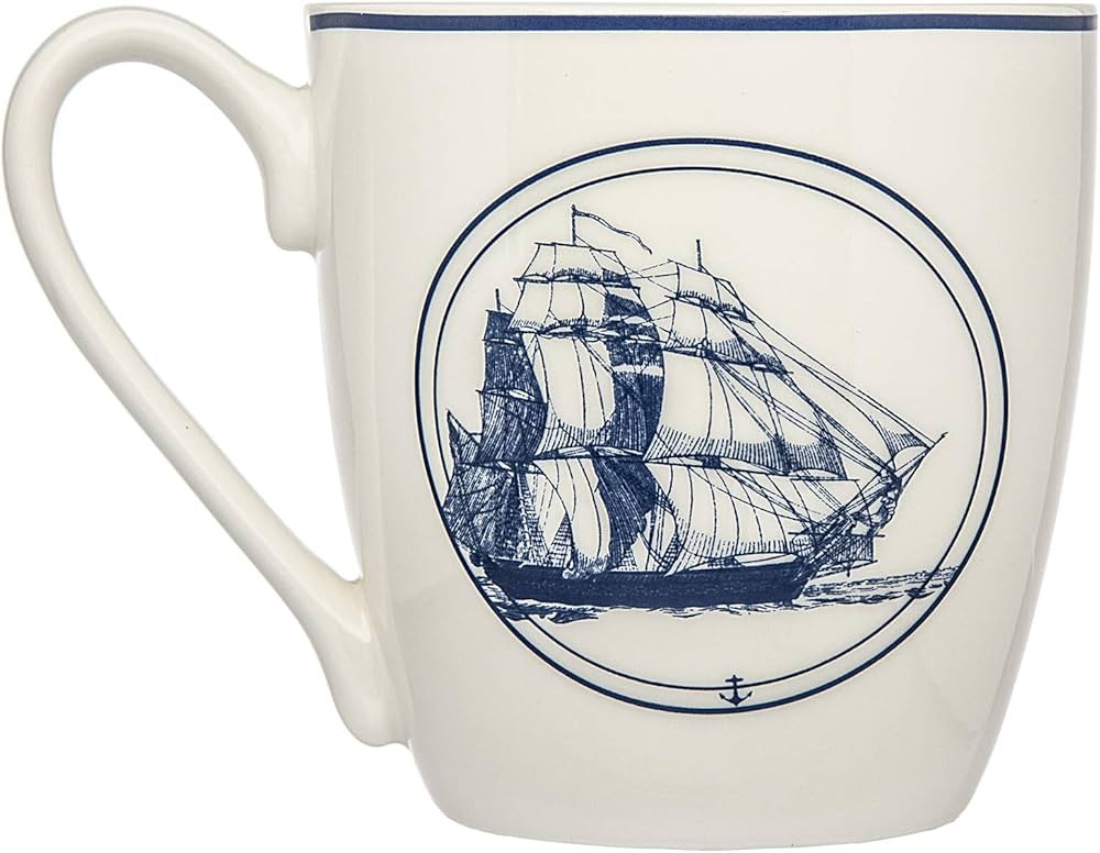 Godinger Coffee Mugs, Coffee Cups, Tea Mugs, Hot Chocolate Mugs, Coastal Ship, 16oz | Amazon (US)