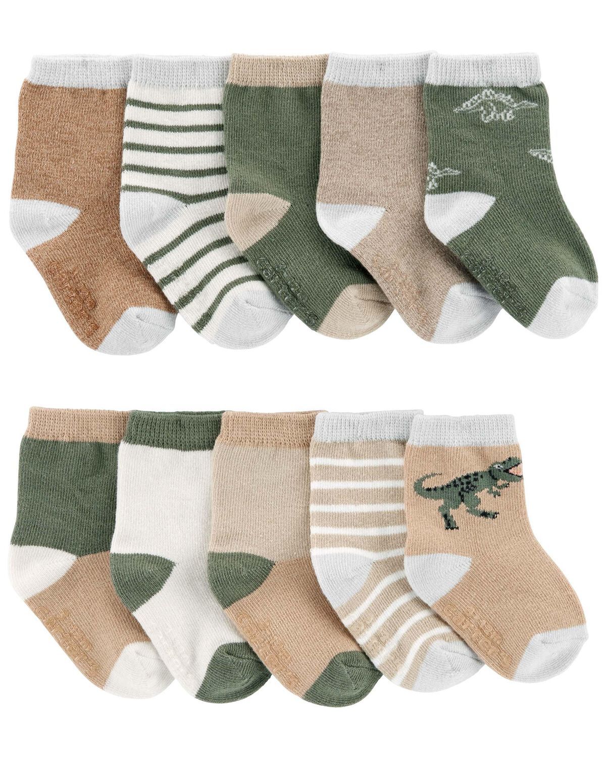 Multi 10-Pack Dinosaur Socks | carters.com | Carter's