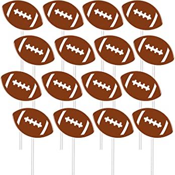 Amazon.com: 48 Pack Football Cupcake Toppers Picks Cake Decorations Football Baby Cake Topper for Ba | Amazon (US)