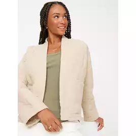 Buy Khaki Open Front Quilted Jacket M | Coats | Tu | Tu Clothing
