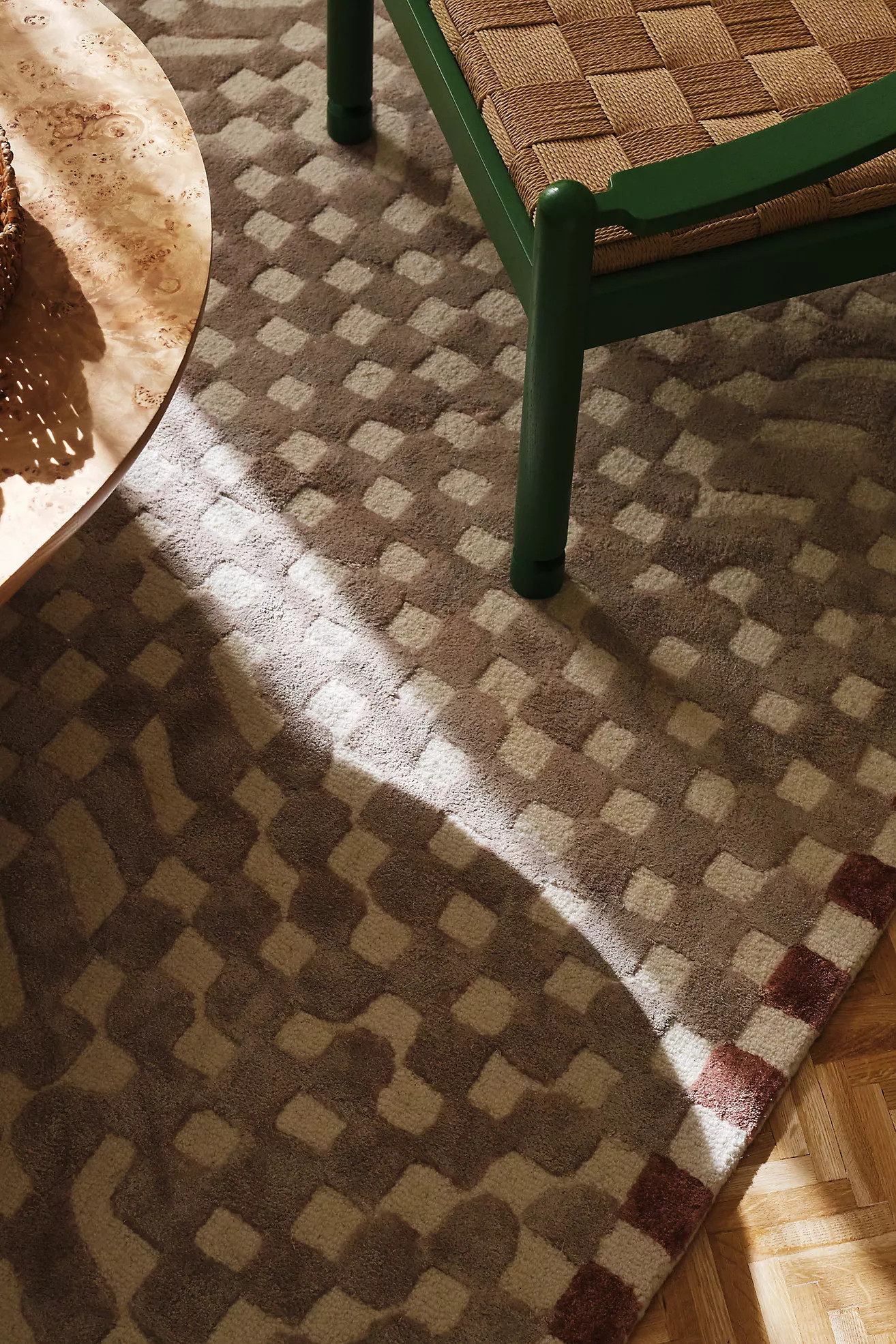 Julia Hand Tufted Wool Blend Checkered Rug | Anthropologie (US)