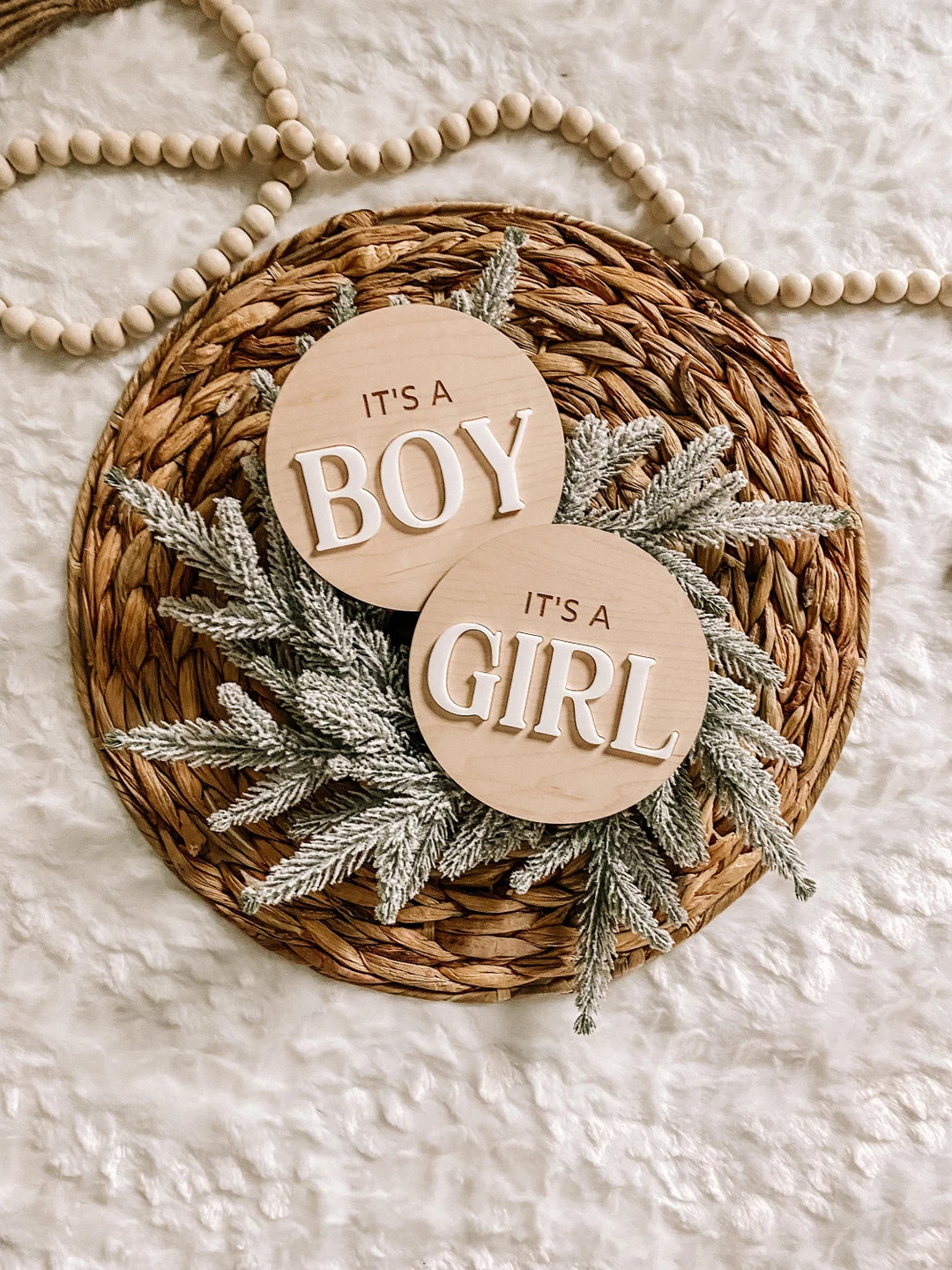 Gender Reveal Wood Sign Its a Girl Birth Announcement Milestone Card Hospital Sign 3D Wood Photo ... | Etsy (US)