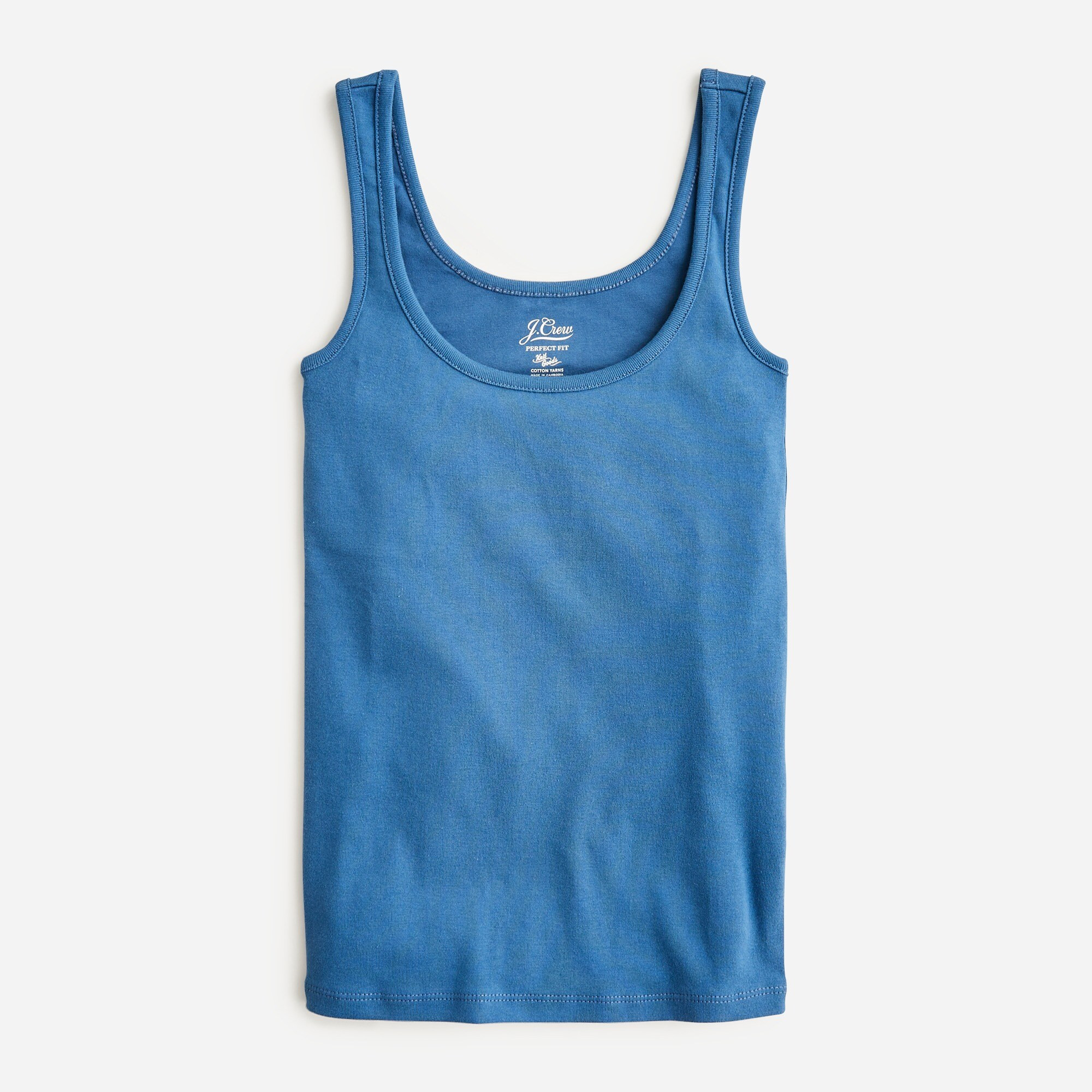 Perfect-fit shelf-bra tank top | J. Crew US