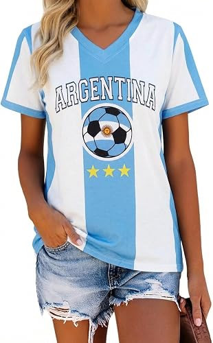Soccer Cup 2026 Shirt Women Mexico Shirts Brazil Jersey Funny Soccer Graphic Jerseys Y2k V Neck T... | Amazon (US)