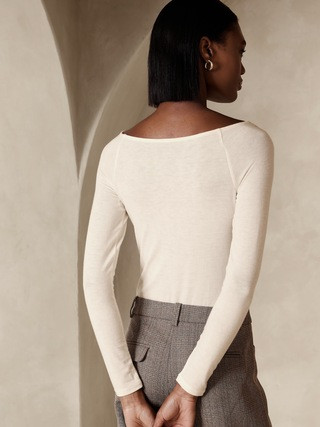 Loleta Wool-Blend Bodysuit | Banana Republic (US)