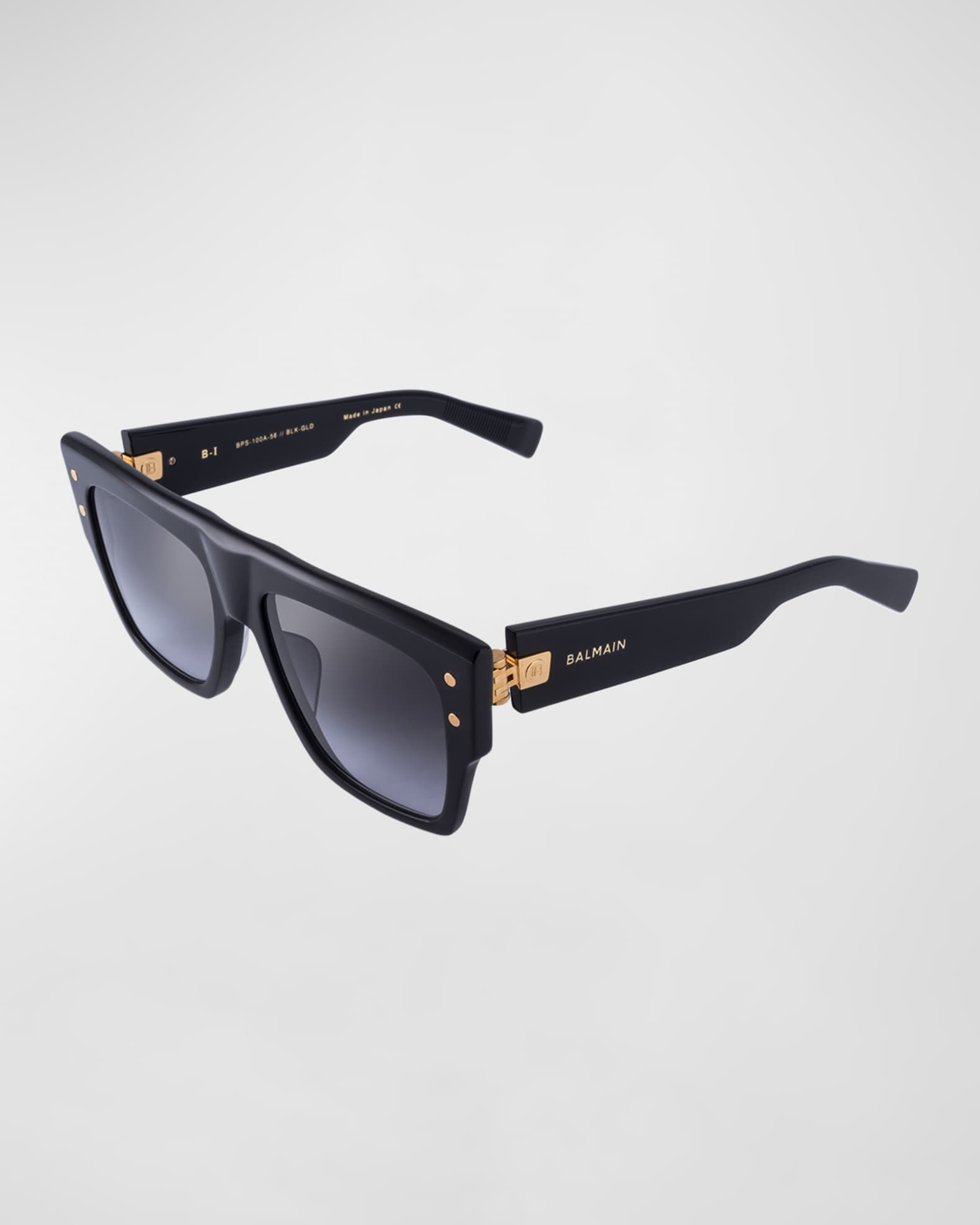 Balmain B-I Acetate Rectangle Sunglasses | Neiman Marcus