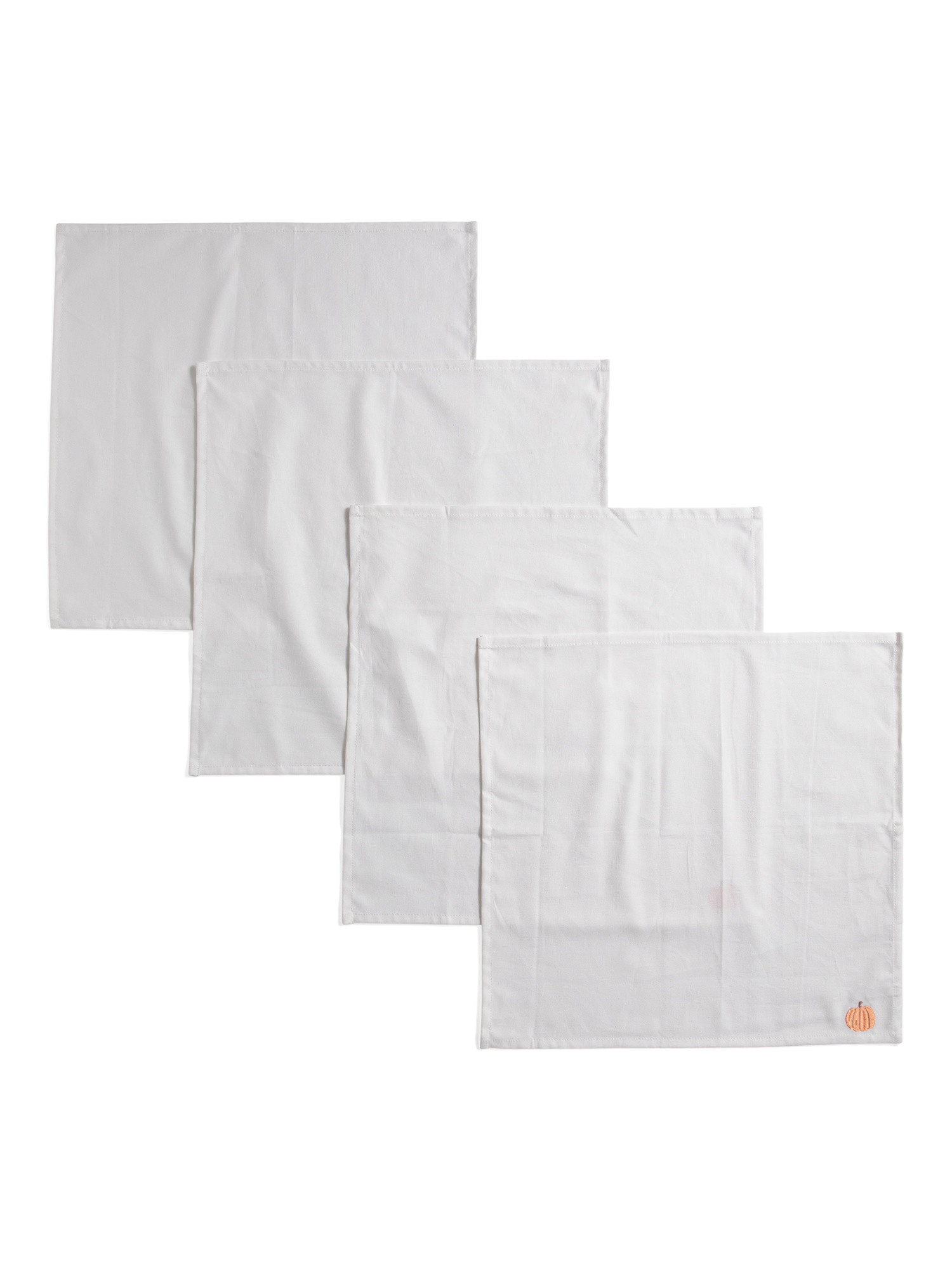 Set Of Four Embroidered Napkin Orange Pumpkin | Halloween | Marshalls | Marshalls