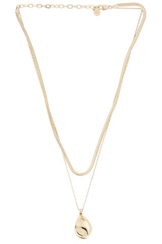 Ettika Layered Teardrop Pendant in Gold from Revolve.com | Revolve Clothing (Global)
