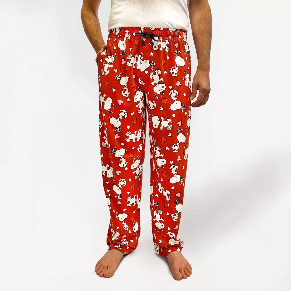 Men's Peanuts Pajama Pants - Red | Target
