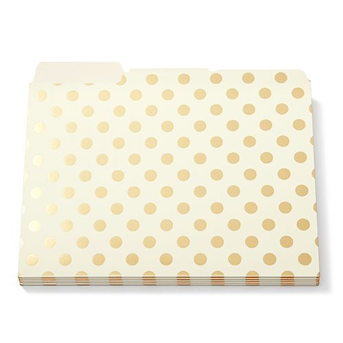 Kate Spade Gold Foil Dots File Folders set of 6 | Amazon (US)