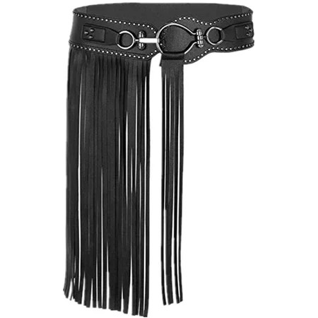 WYJ Tassel Skirt Punk Belt with Fringe Leather Rivet Wide Belt Gothic Rock Ladies Belts for Dresses Skirt Trousers-0614 | Walmart (US)