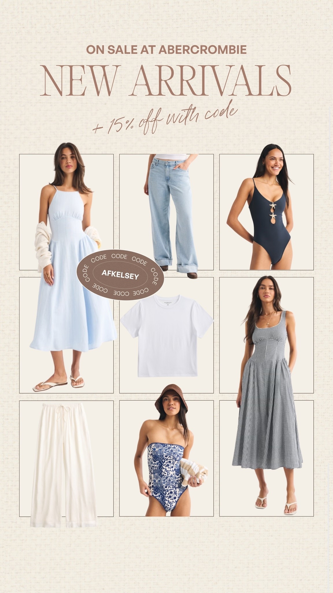 Abercrombie new arrivals that are on sale🤍 code: AFKELSEYB for additional 15% off

#LTKMidsize #LTKSaleAlert