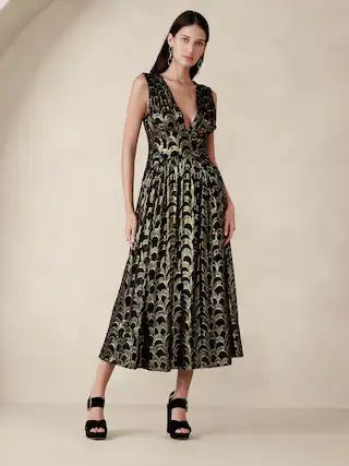 Mali Silk Jacquard Dress | Banana Republic (CA)