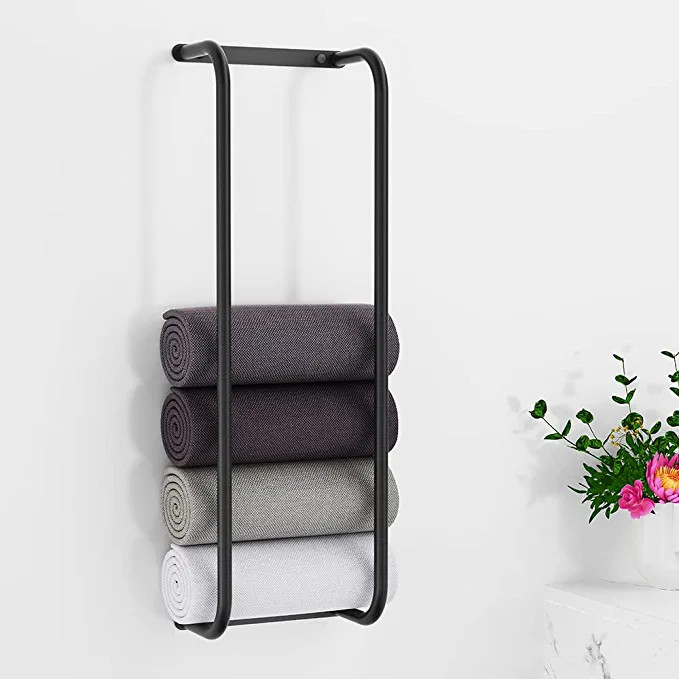 Towel Rack Wall Mounted, Bathroom Towel Storage, Stainless Steel Towel Racks for Bathroom, Bath T... | Amazon (US)