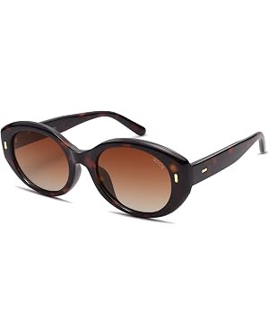 SOJOS Oval Round Polarized Sunglasses for Women SJ2675 | Classic Trendy Retro UV Protection drivi... | Amazon (US)
