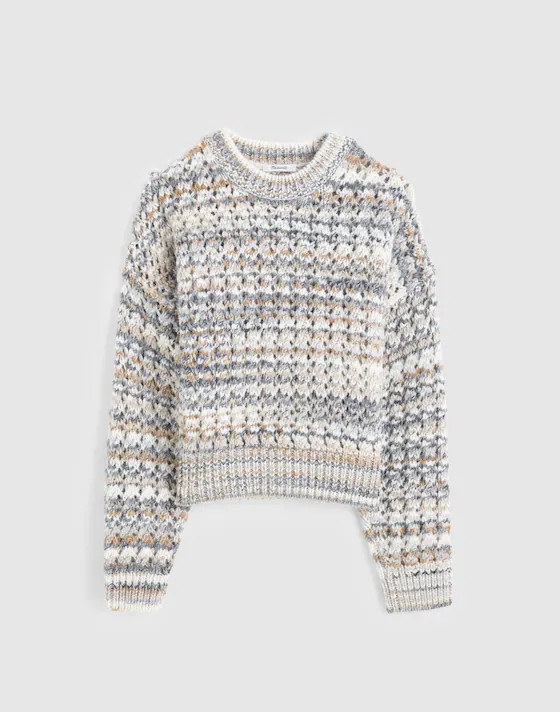 Open-Stitch Mockneck Sweater | Madewell
