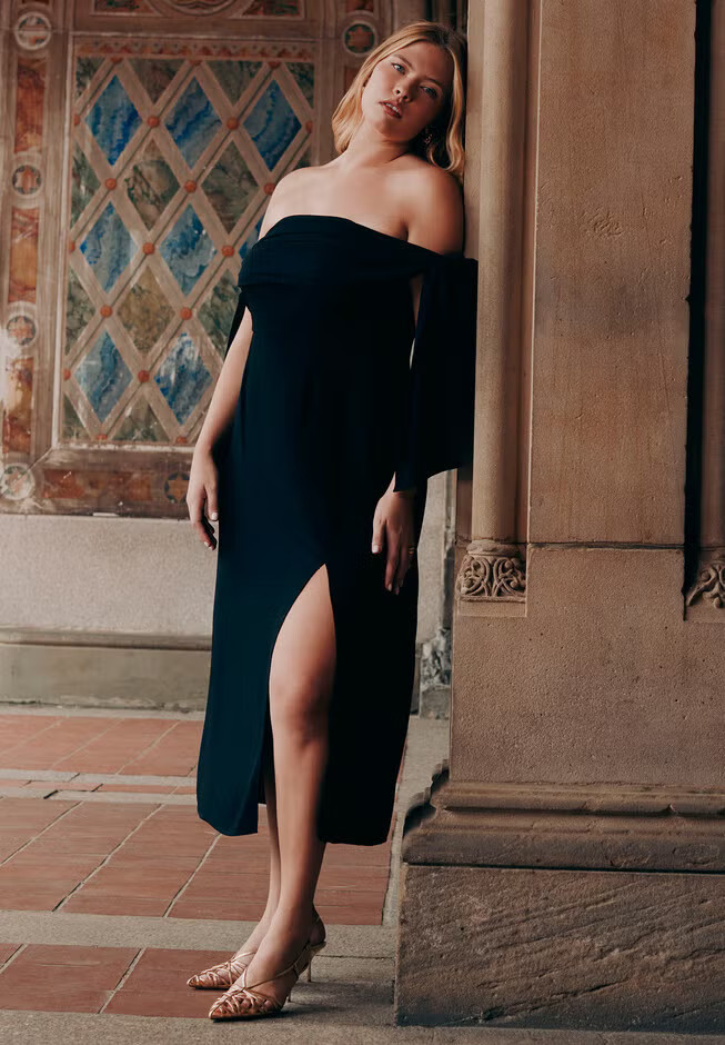 Tie Detail Column Dress | Eloquii