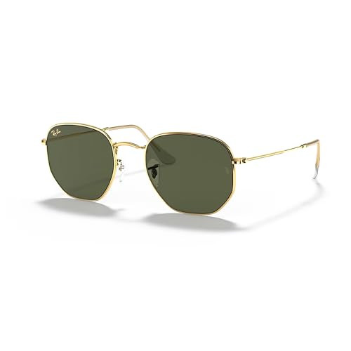 Ray-Ban RB3548 919631 51MM Legend Gold/Crystal Lens G-15 Green Hexagonal Sunglasses For Men For Women + Bundle with Designer iWear Kit | Amazon (US)