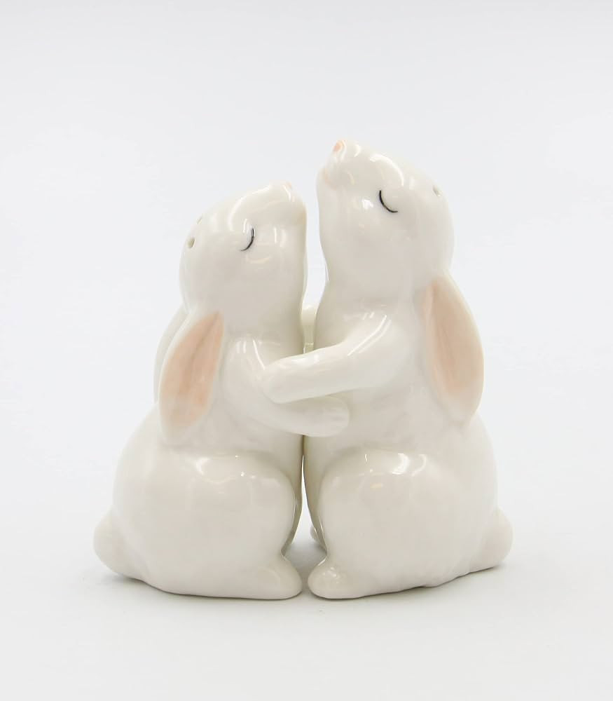 Cosmos Gifts 21011 Hugging Rabbits Salt and Pepper Shaker White | Amazon (US)