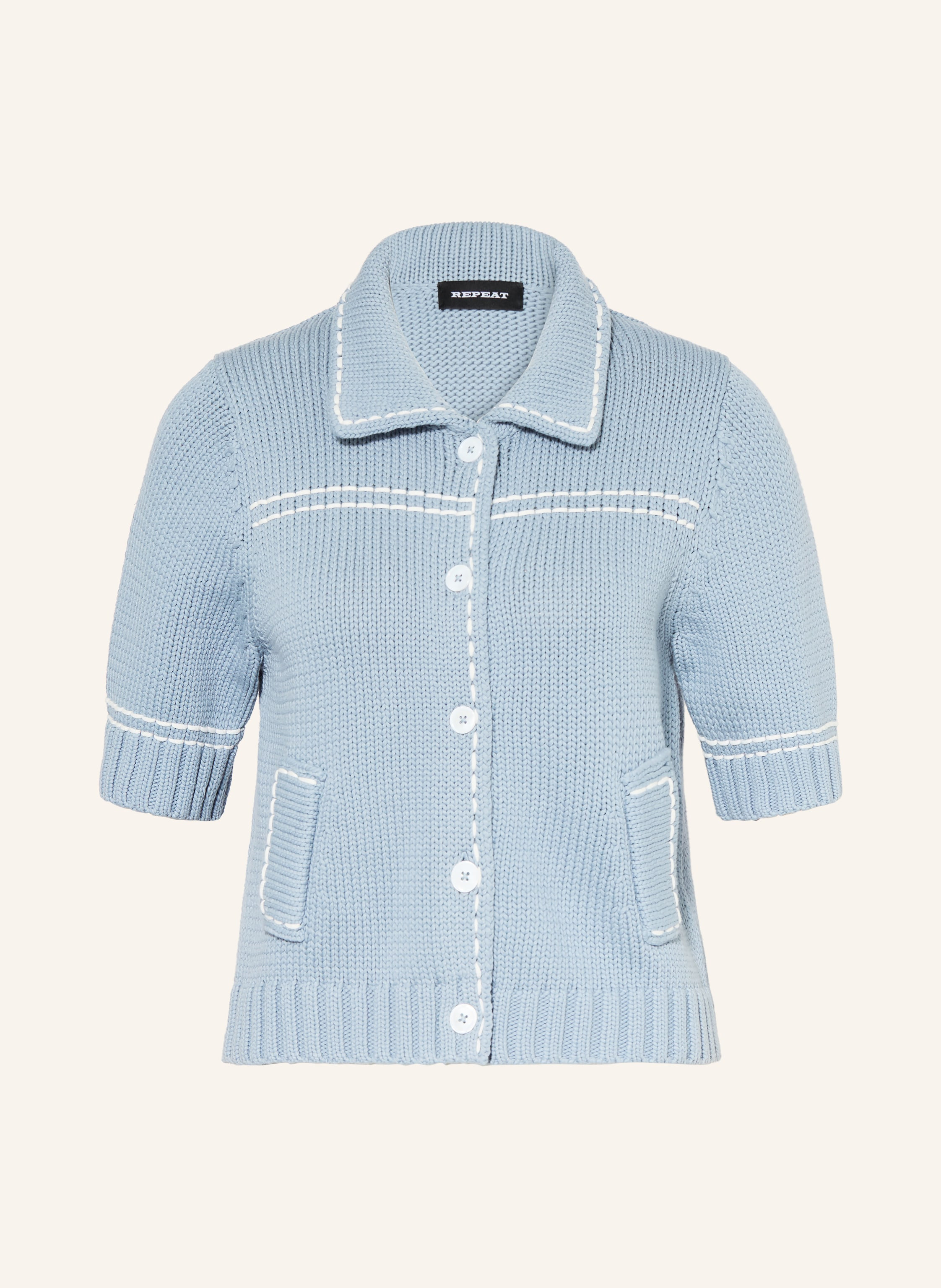 REPEAT Strickjacke in blaugrau / weiss | Breuninger (DACH)