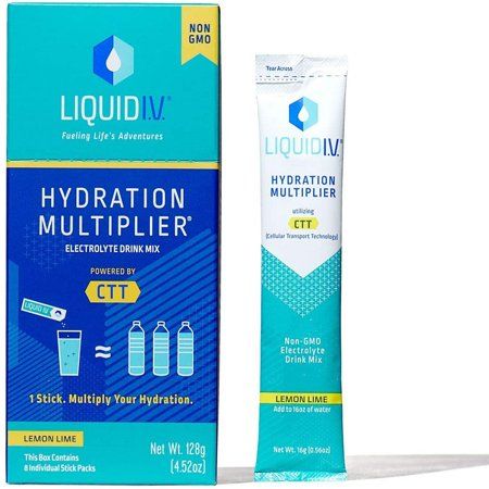 Liquid I.V. Hydration Multiplier - Lemon Lime - Hydration Powder Packets Electrolyte Supplement Drin | Walmart (US)