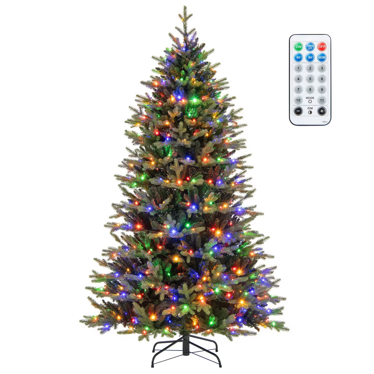 Tangkula 5/6/7 FT Pre-lit Artificial Christmas Tree Hinged Xmas Tree with 844/1168/1646 Branch Ti... | Target