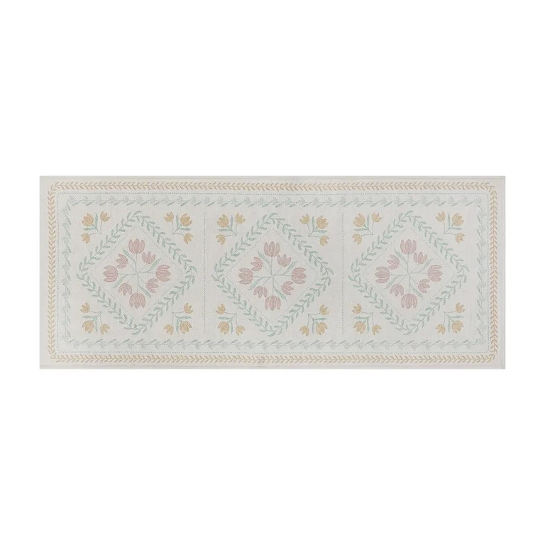 Better Homes & Gardens Blush Soliel Floral 30" x 72" Runner Rug | Walmart (US)
