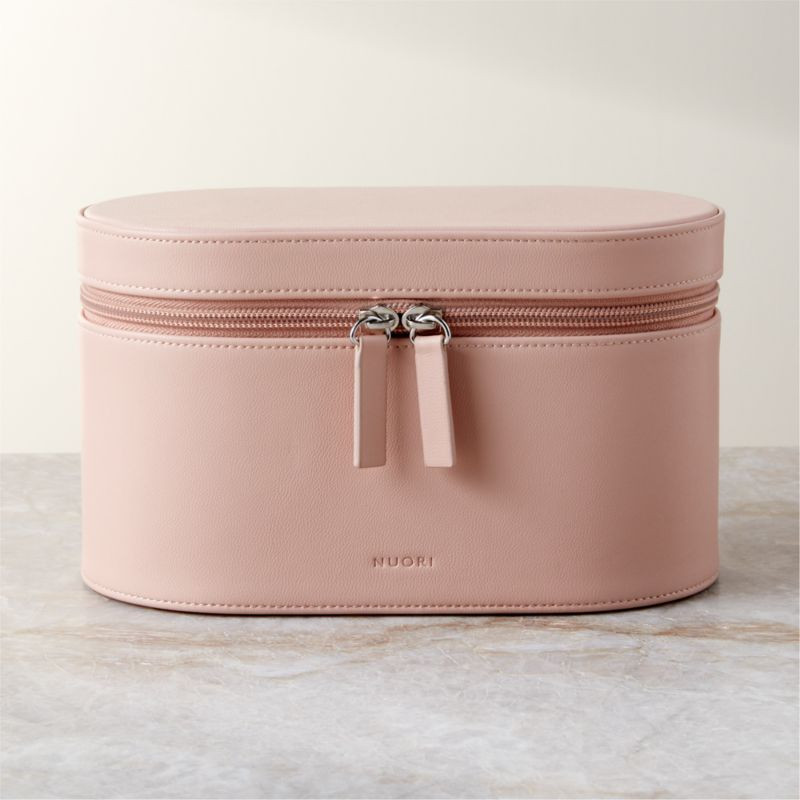 Nuori Vegan Pink Leather Travel Cosmetic Case | CB2 | CB2