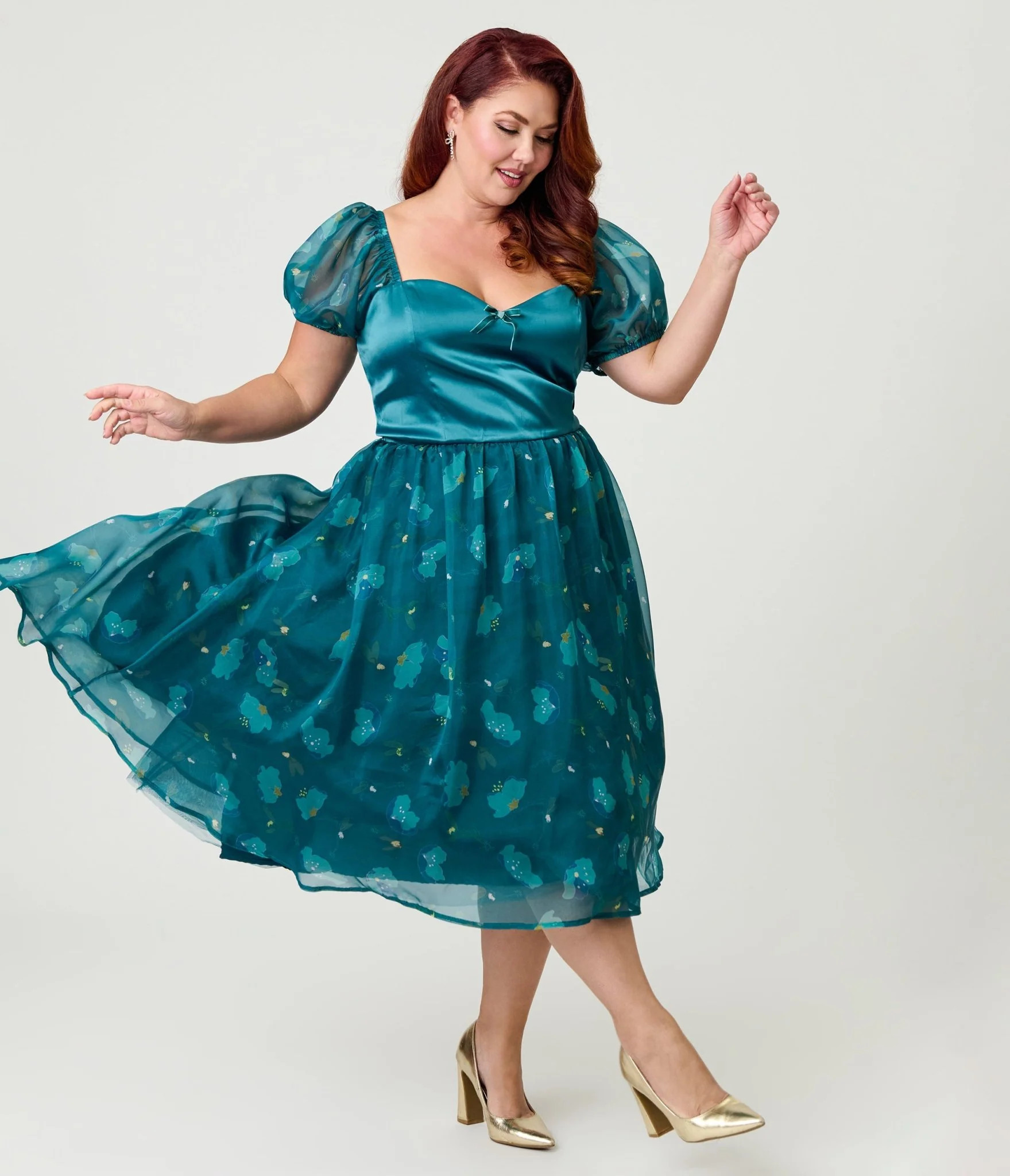 Disney Fantasia Collection by Unique Vintage Plus Size Teal Fairies Li | Unique Vintage - North America