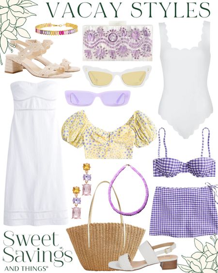 Elevate your vacay style with these stunning fashion finds! ☀️💜🏝️