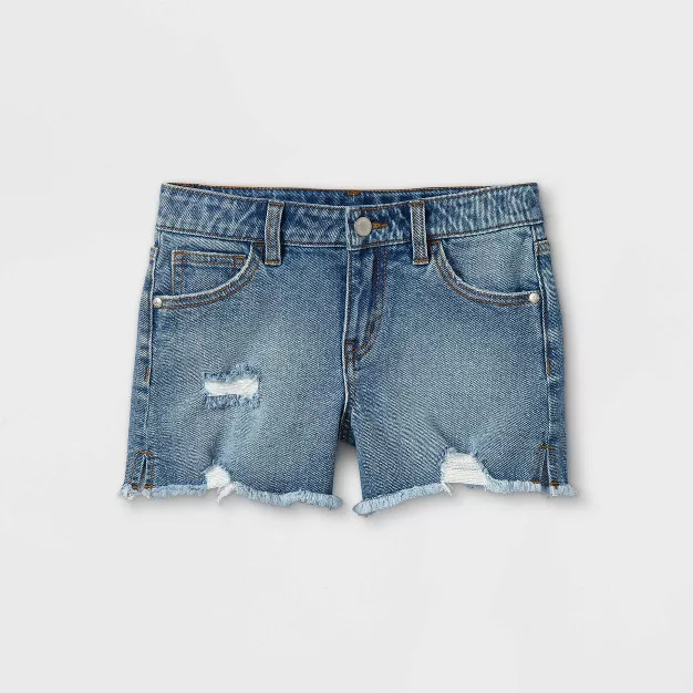 Girls' Vintage Cutoff Mid-Rise Jean Shorts - art class™ | Target