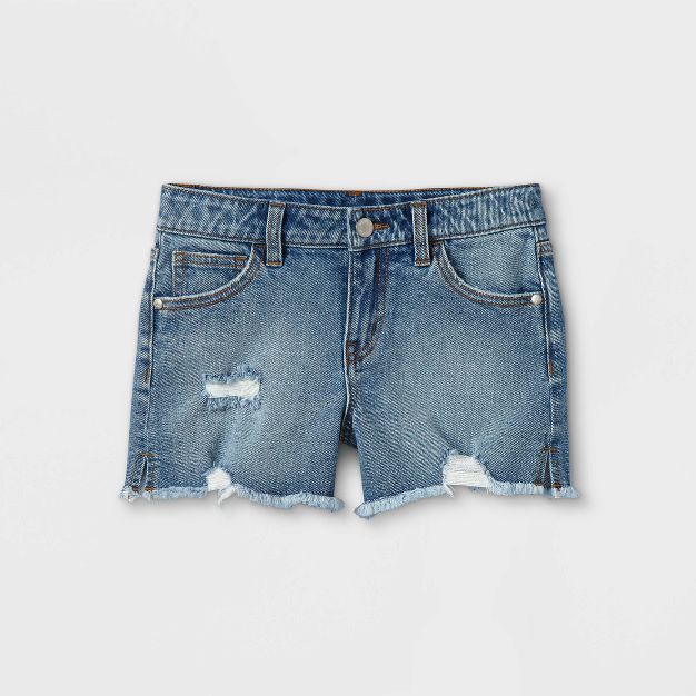 Girls' Vintage Cutoff Mid-Rise Jean Shorts - art class™ | Target